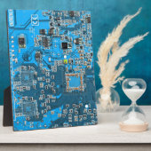Computer Geek Circuit Board Blue Fotoplaat (Zijkant)