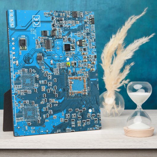Computer Geek Circuit Board Blue Fotoplaat (Zijkant)