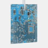 Computer Geek Circuit Board Blue Glas Ornament (Voorkant Rechts)