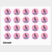 Computer Geek - Donker Ronde Sticker (Vel)
