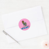 Computer Geek - Donker Ronde Sticker (Envelop)