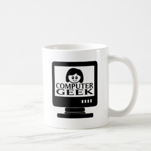 Computer Geek Girl Vrouw Koffiemok