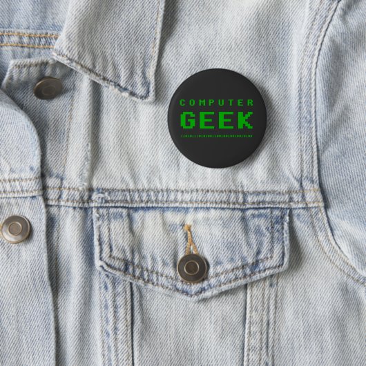 Computer geek-knoppenbadge ronde button 5,7 cm (In situ)