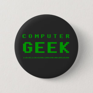 Computer geek-knoppenbadge ronde button 5,7 cm