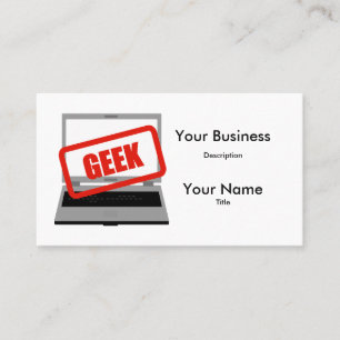 Computer Geek Laptop Visitekaartje