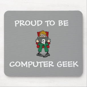 Computer Geek Mousepad (grijs) Muismat