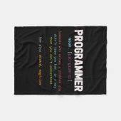 Computer Geek Nerd Gift Funny Programmer Fleece Deken (Voorkant (Horizontaal))