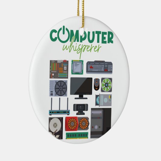 Computer Geek Tech Nerd Cool Support. Keramisch Ornament (Rechts)