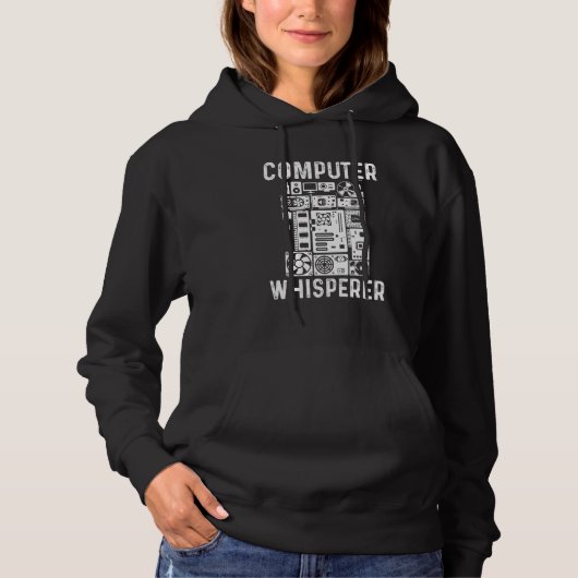 Computer Geek Tech Nerd Mannen Women Cool Support  Hoodie (Voorkant)