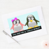 Computer Geek Valentijn: Taalliefde programmeren Rechthoekige Sticker (Envelop)