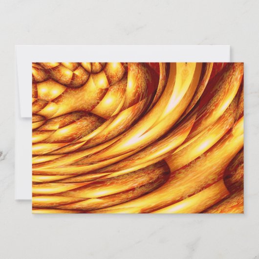 Computer Golden Abstracte uitnodigingen (Voorkant)