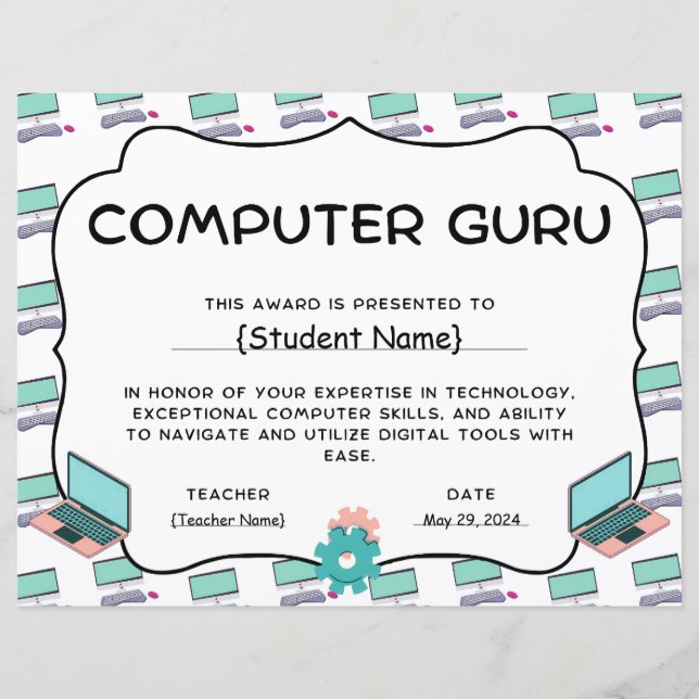 Computer Guru Student Recognition Award (Voorkant)