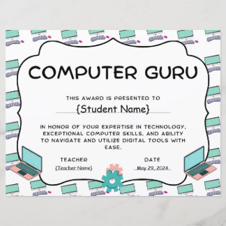 Computer Guru Student Recognition Award