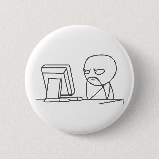 Computer Guy Meme  - Pinback Button (Voorkant)