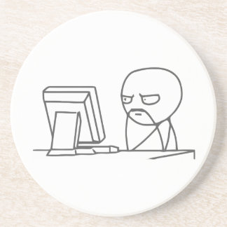 Computer Guy Meme - Premium Sandstone Onderzetter