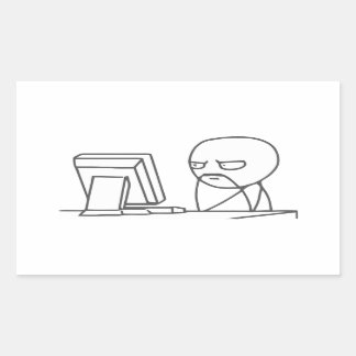 Computer Guy Meme - Rechthoek Stickers
