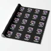 Computer Hacker Grappige Technologie Pun Dark BG Cadeaupapier (Uitgerold)