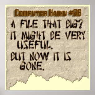 Computer Haiku #86 Poster