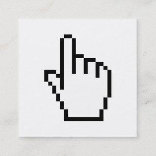 COMPUTER HAND POINTER / MUIS CURSOR VIERKANTE VISITEKAARTJE