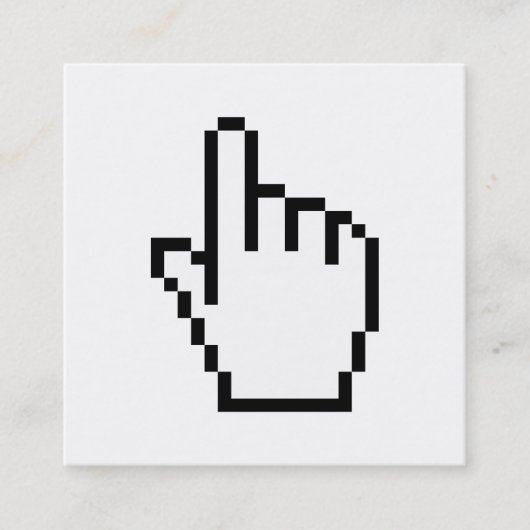 COMPUTER HAND POINTER / MUIS CURSOR VIERKANTE VISITEKAARTJE (Voorkant)