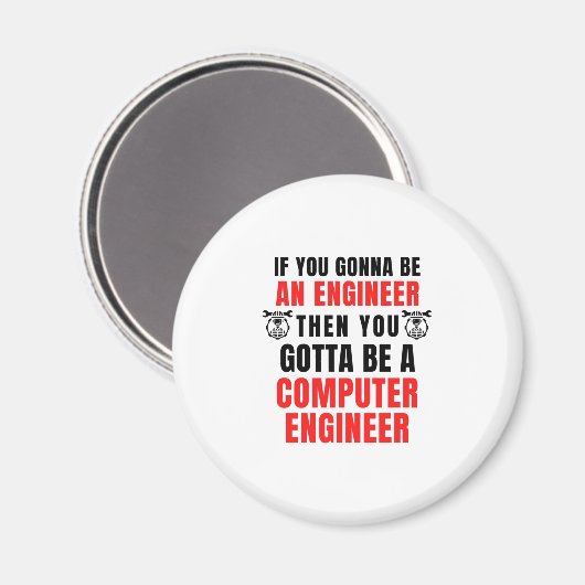 COMPUTER HARDWARE ENGINEER MAGNEET (Voorkant / Achterkant)