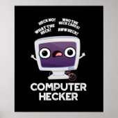 Computer Hecker Funny Hacker Pun Dark BG Poster (Voorkant)