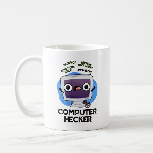 Computer Hecker Funny Hacker Pun Koffiemok (Links)