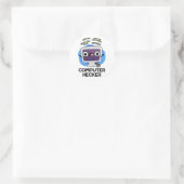 Computer Hecker Funny Hacker Pun Ronde Sticker (Tas)