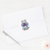 Computer Hecker Funny Hacker Pun Ronde Sticker (Envelop)