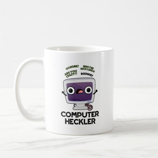 Computer Heckler Funny Hacker Pun Koffiemok (Links)
