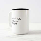 Computer Humor Mok | Control Alt Pure Delight (Voorkant links)
