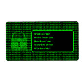 Computer & Info Beveiliging Cyber Services Hangslo Etiket (Voorkant)