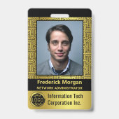 Computer IT Aangepaste werknemer Photo Bar Code Lo Badge (Voorzijde)