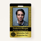 Computer IT Aangepaste werknemer Photo Bar Code Lo Badge (Voorkant)
