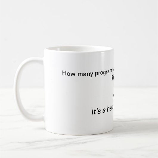 Computer Joke Mug - L'ancienne blague d'ampoule (Gauche)