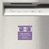 Computer Key Control Save the Date Magnet, Paars Magneet (Insitu (Vaatwasser))