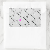 Computer Keyboard Love Letters Rechthoekige Sticker (Tas)