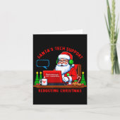 Computer Meme Funny Santa's Tech Suprt Rebooting C Kaart (Voorkant)