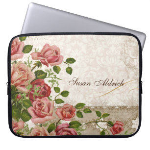 Computer met persoonlijke naam, Trellis Roos Laptop Sleeve