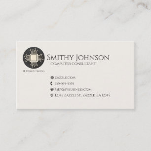 Computer Microchip Zwart Visitekaartje