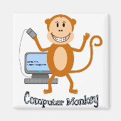 Computer Monkey magneet (Voorkant)