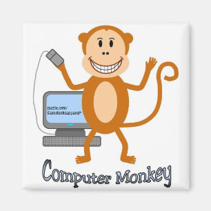 Computer Monkey magneet