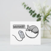 Computer Mouse Wannabe Briefkaart (Staand voorkant)