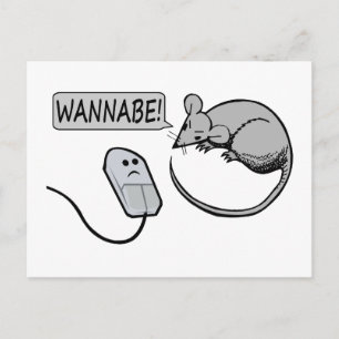 Computer Mouse Wannabe Briefkaart
