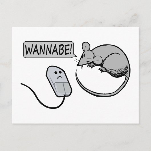 Computer Mouse Wannabe Briefkaart (Voorkant)