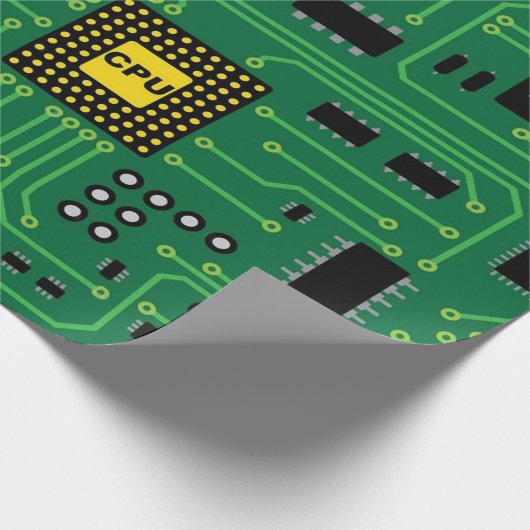 Computer Nerd Circuit Board CPU Cadeaupapier (Hoek)