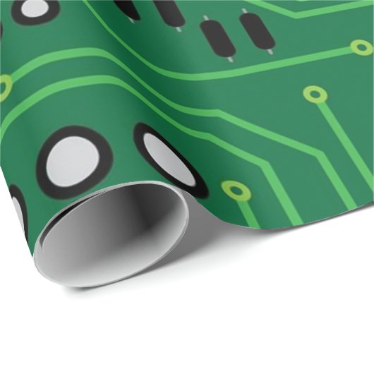 Computer Nerd Circuit Board CPU Cadeaupapier (Rol Hoek)