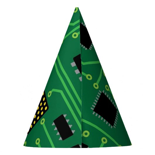 Computer Nerd Circuit Board CPU Feesthoedjes (Achterkant)