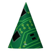 Computer Nerd Circuit Board CPU Feesthoedjes (Links)