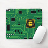 Computer Nerd Circuit Board CPU I Muismat (Met muis)